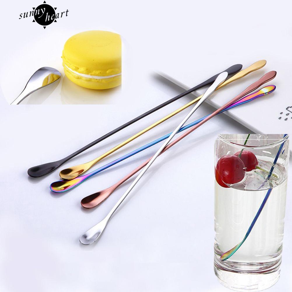 Muỗng cán dài nhiều màu làm từ inox tiện dụng chất lượng cao