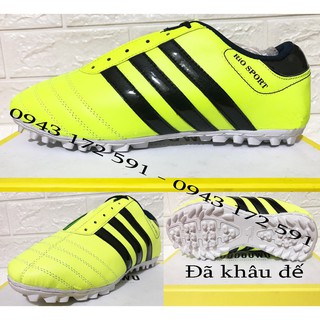 {GIÁ SỐC} Giầy Đá Bóng Sân Ba Sọc Size 38 Đến Size 43 Khâu Full Đế {RẺ VÔ ĐỊCH}