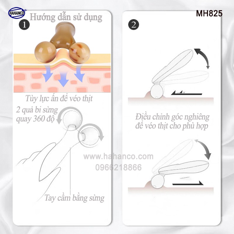 Dụng cụ lăn 3D - V Line massage nâng cơ mặt và body bằng sừng - MH825 - HAHANCO