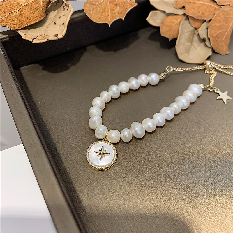 Vòng Đeo Tay Vỏ Sò / Ngôi Sao / Ngọc Trai Thời Trang Hàn Quốc Cho Nữ