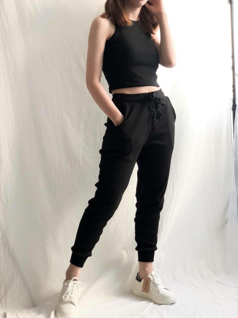 Quần jogger thun gân thể thao unisex | BigBuy360 - bigbuy360.vn