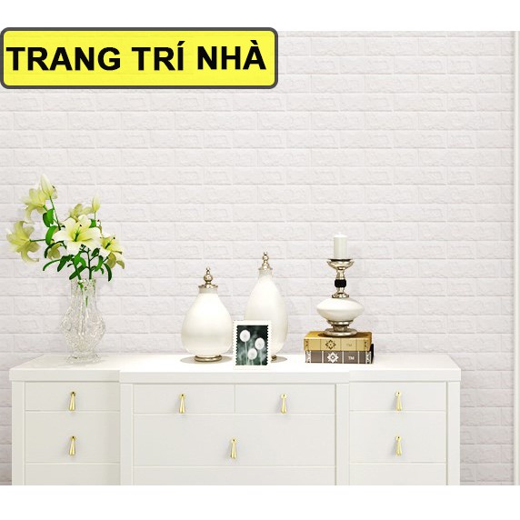 Xốp dán tường ✔️giả gạch 3D Giấy dán tường cao cấp - Khổ lớn 70x77cm DG01