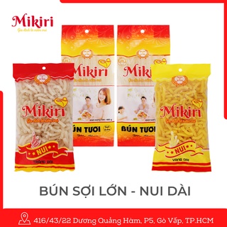 (Combo 4) Bún Tươi Sợi Lớn, Nui Dài Mikiri