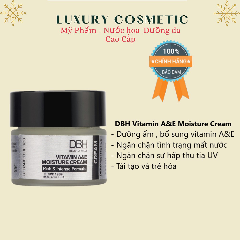 Kem Dưỡng Cấp Ẩm Chuyên Sâu, Tái Tạo Da Dbh Vitamin A&E Moisture Cream 28G