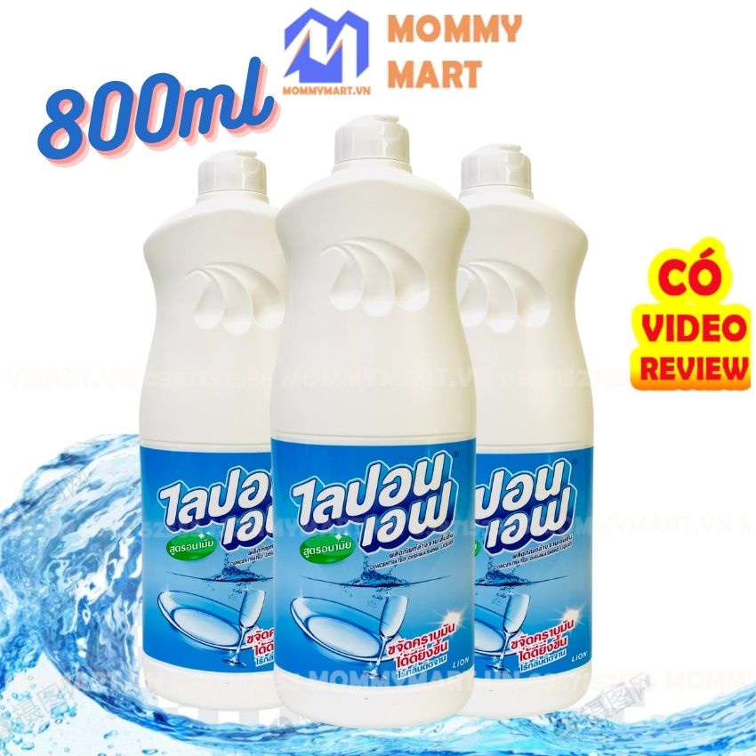 Nước Rửa Bát Thái Lan Lipon Chai 800ml, An Toàn Cho Đôi Tay Của Bạn, Không Gây Mùi Mommymart
