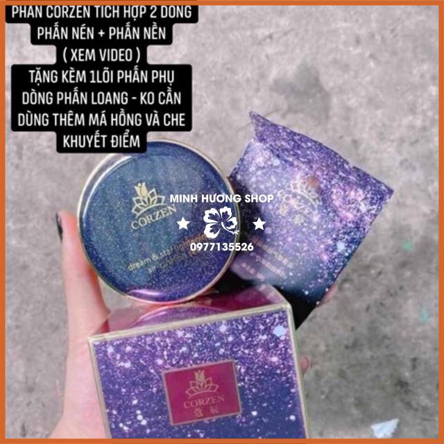 Phấn nước CORZEN 2lõi ( phấn nền + phấn khô ) tặng kèm lõi phụ