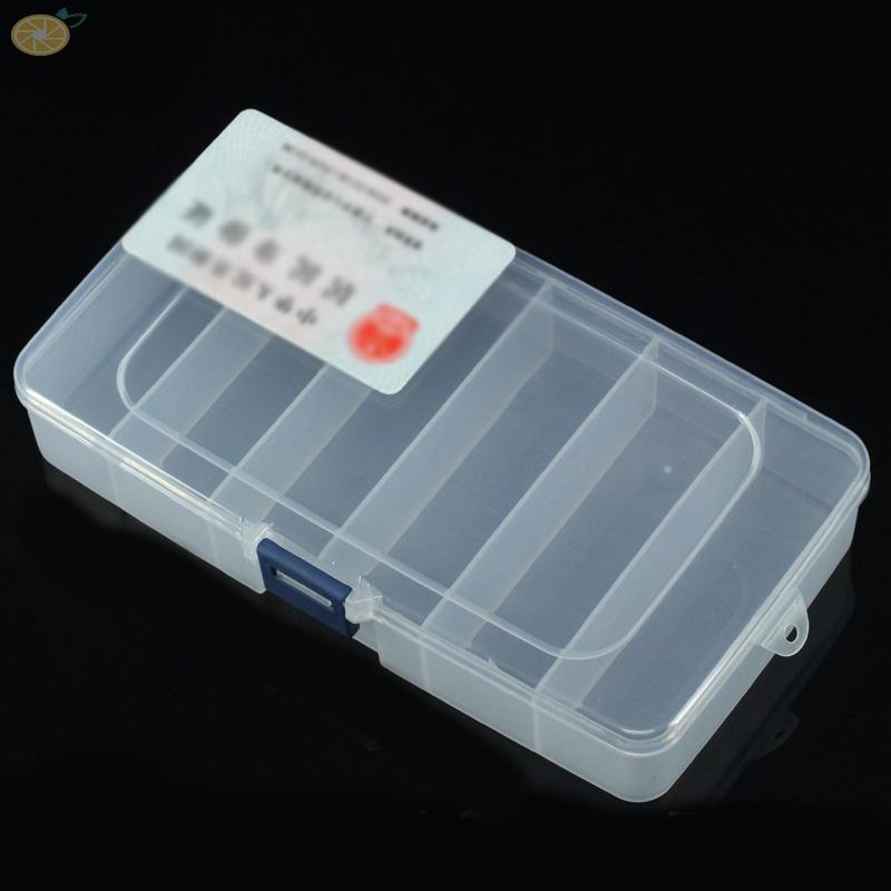 Hộp nhựa nhiều ngăn lưu trữ đồ trang sức hình chữ nhật trong suốt