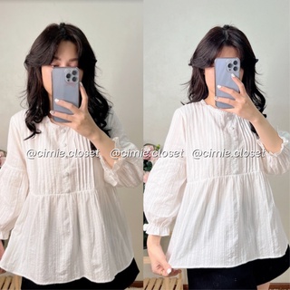 Áo babydoll cổ ren tay bèo tiểu thư ulzzang hàng qc