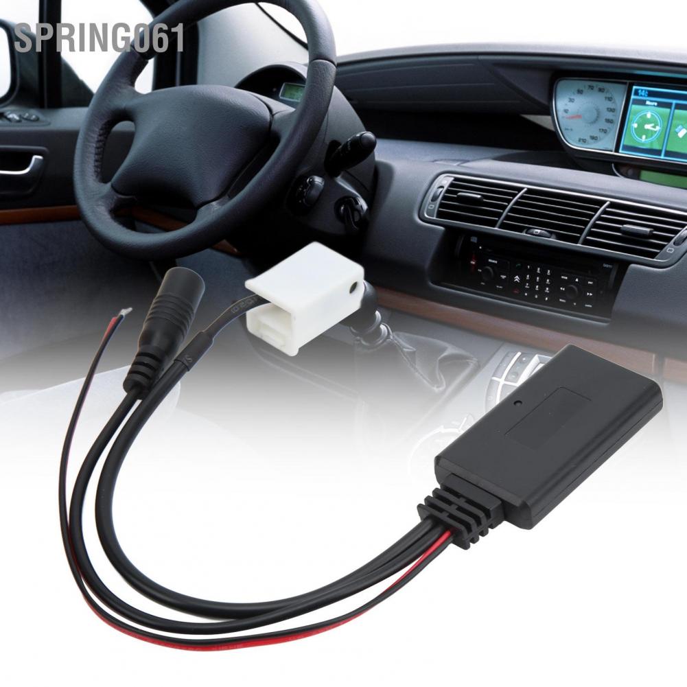 Spring061 Car Bluetooth5.0 Wireless Module Black Handsfree Mic Replacement for Citroen C2 C4 C5 C6 C8