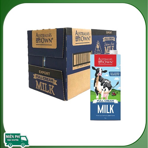 Thùng 12 hộp Sữa tươi tiệt trùng nguyên kem Australia's OWN (12 hộp x 1L)