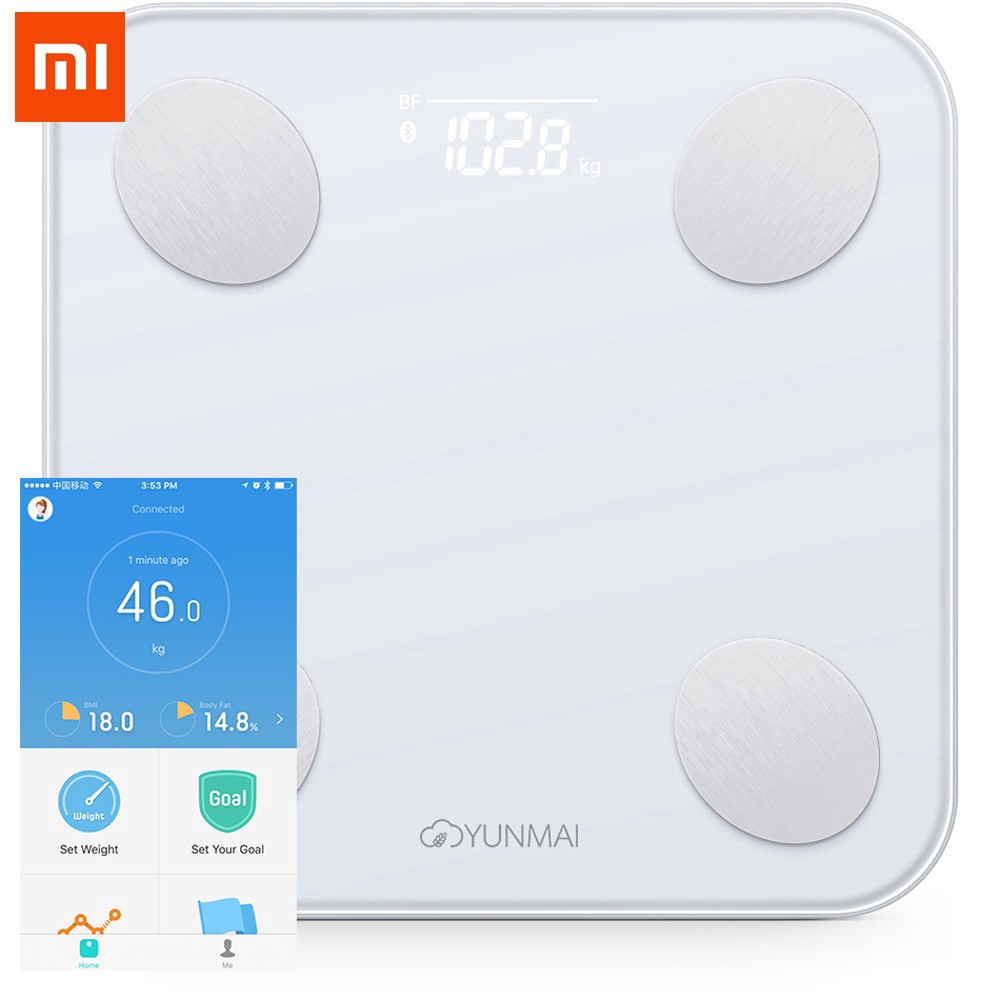 Cân Điện Tử Thông Minh Xiaomi Yunmai Mini 2 / Body Fat Scale 2 – Đo 17 chỉ số cơ thể, Kết nối App - Hàng Chính Hãng