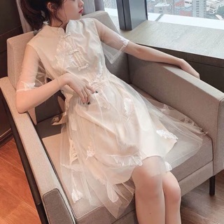 (ORDER) Váy trắng ulzzang 3 lớp cổ tàu siêu đẹp