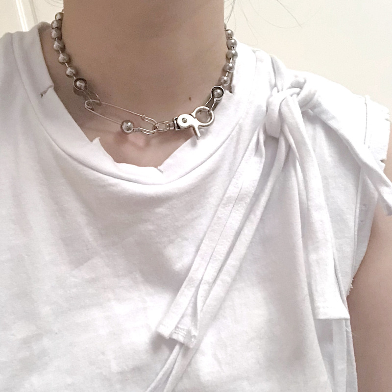 Vòng Cổ Chuỗi Hạt Tròn Thời Trang Phong Cách Hip Hop 19810