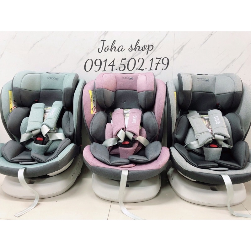 Ghế ngồi ô tô trẻ em có isofix, xoay 360, dành cho bé 0-12 tuổi - ZARACOS CUSCO 6406