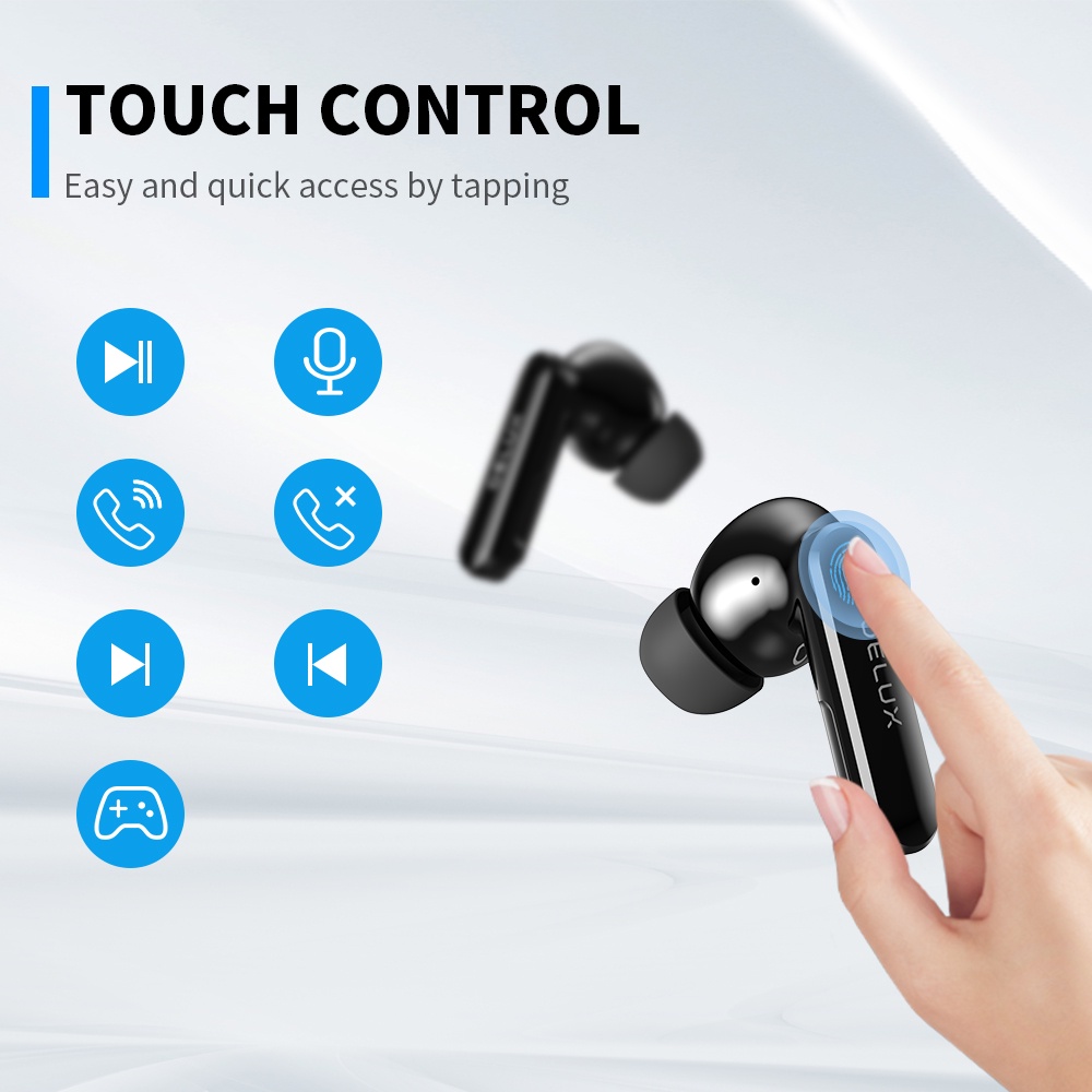 Tai nghe không dây Delux DT5 TWS chống thấm nước có thể sạc lại kèm mic