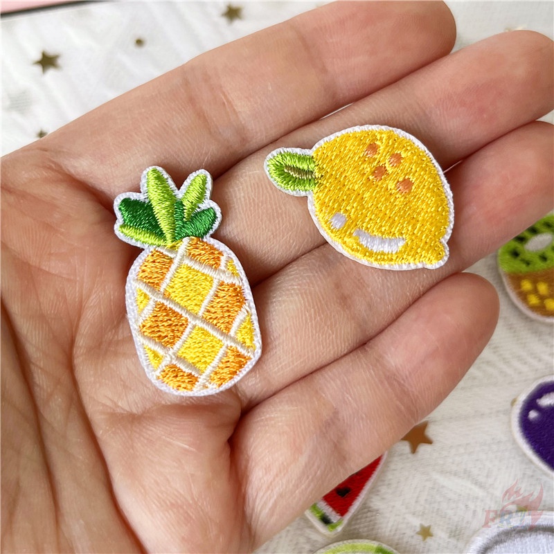 ♥ Miếng Dán Tự Dính Họa Tiết Trái Cây Dễ Thương Dùng Trang Trí ♥ 1 Miếng Dán Ủi Lên Quần Áo Hình Quả Cam / Dưa Hấu / Dừa / Xoài