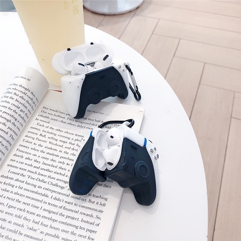 Case airpod 3, vỏ airpod pro, ốp tai nghe bluetooth airpod 2 chất silicon kèm phụ kiện móc khóa hình PS5