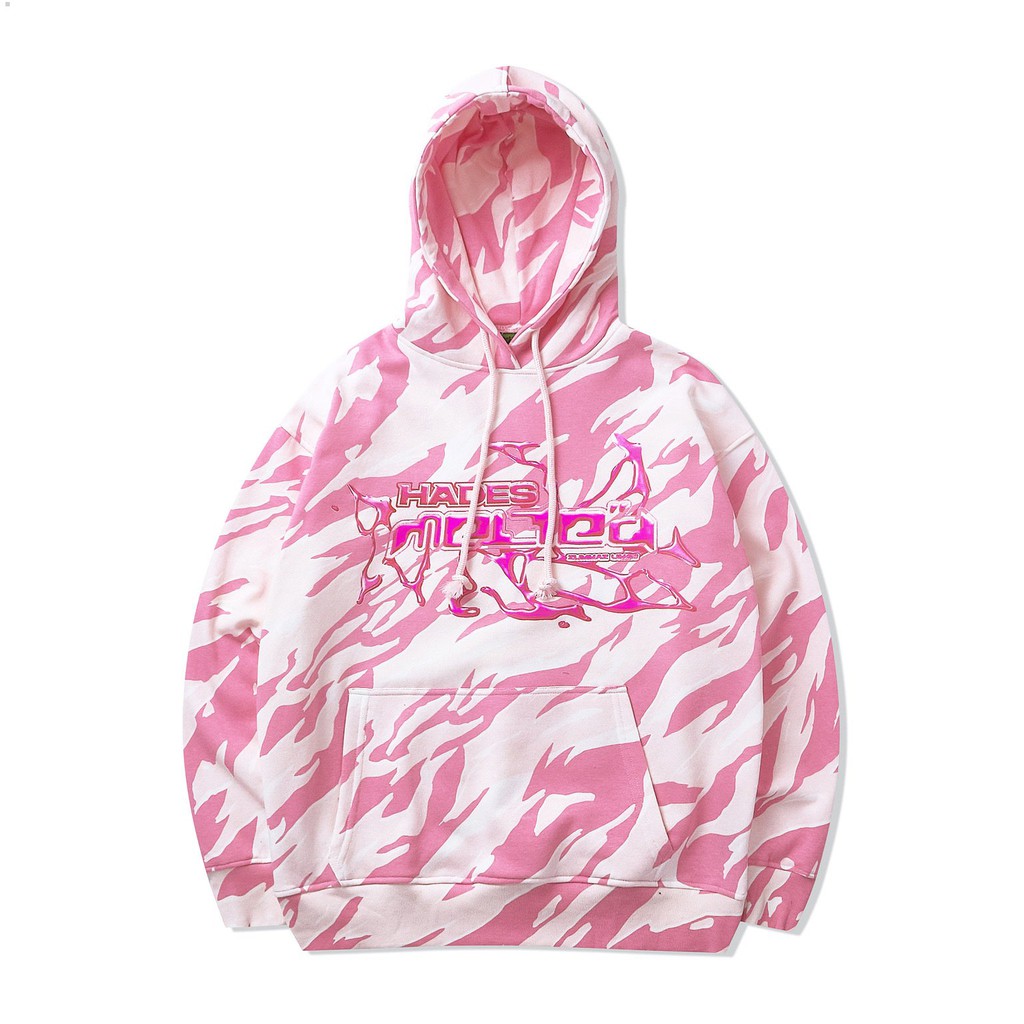 Áo hoodie mũ trùm HADES - PINK CAMO