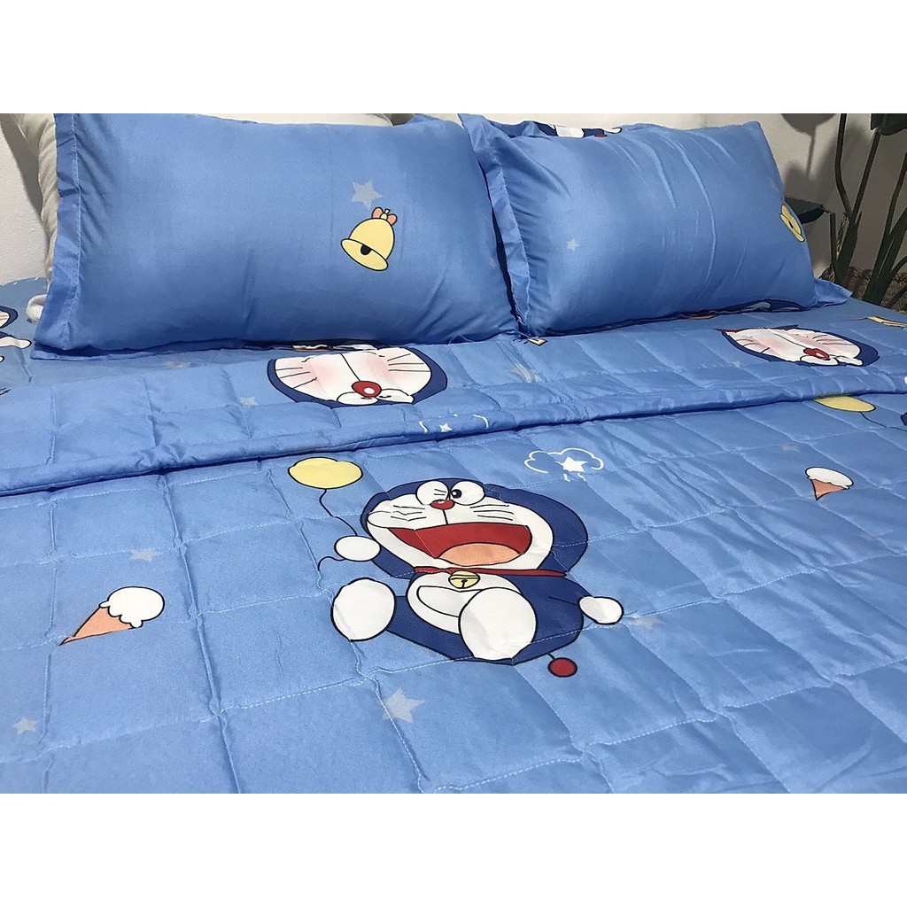 Vỏ gối ôm coton poly giao ngẫu nhiên mẫu doremon kich thuoc 38 x 100 cm