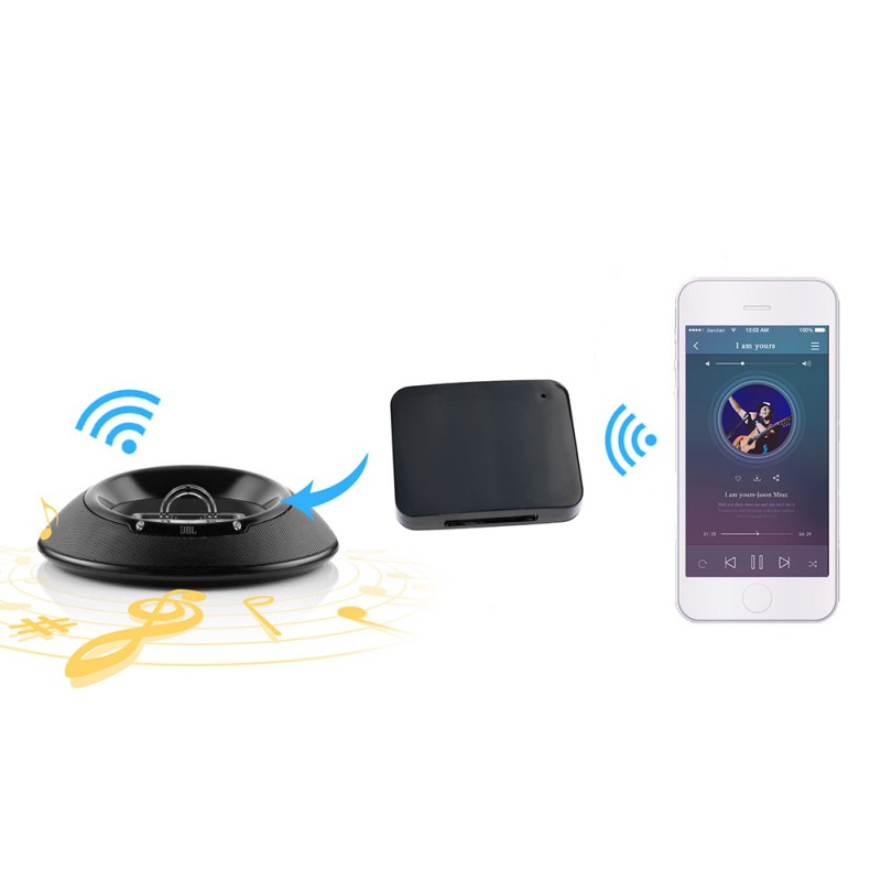 Thiết Bị Nhận Tín Hiệu Âm Thanh Bluetooth 5.0 30 Pin Cho Ipod Tiện Dụng