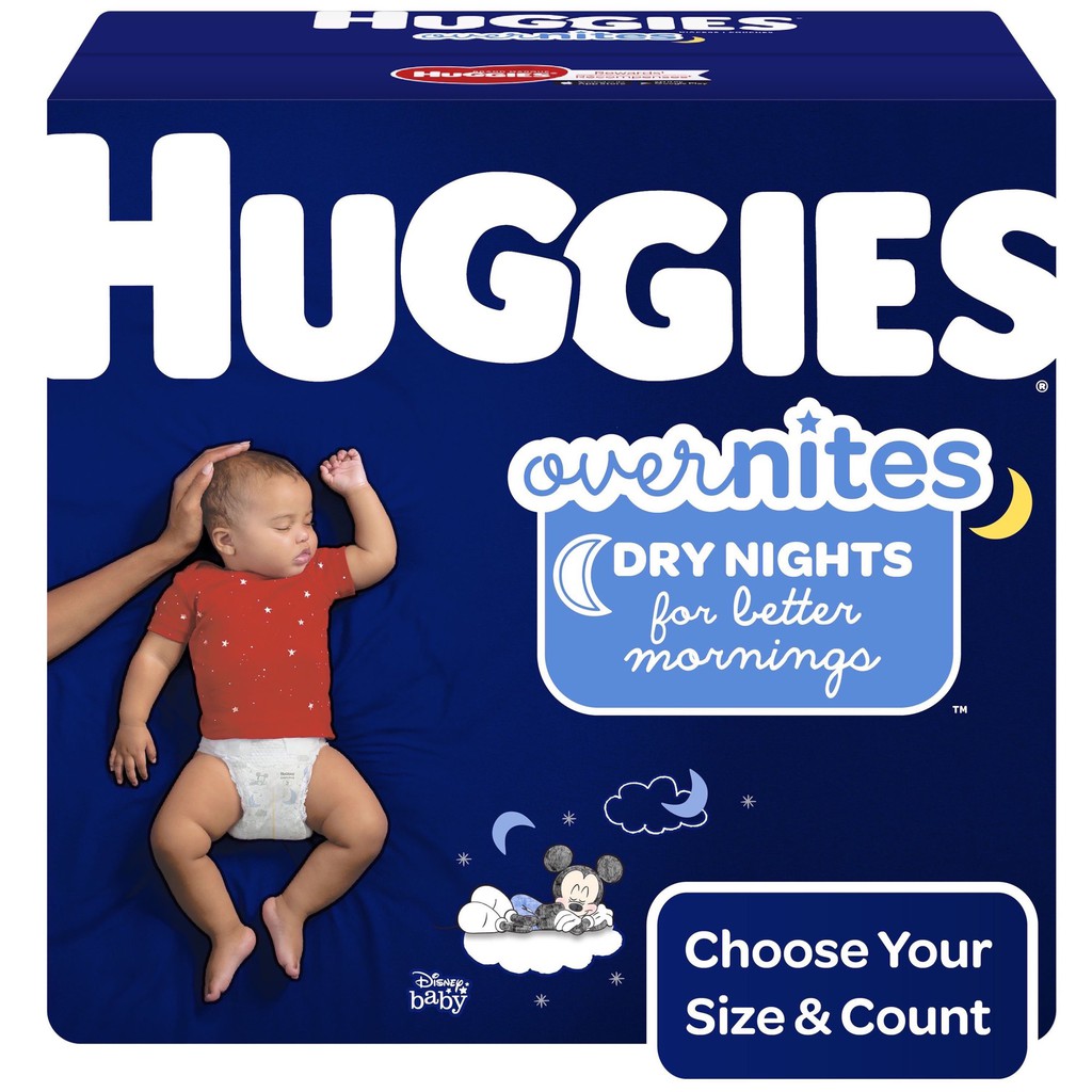 Tã dán Huggies Overnites ban đêm cho bé nhập Mỹ size S40/L29
