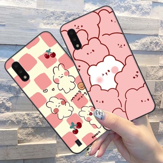 Ốp lưng điện thoại samsung a01 / a02 in hình mặt cười, gấu cute, đen trắng