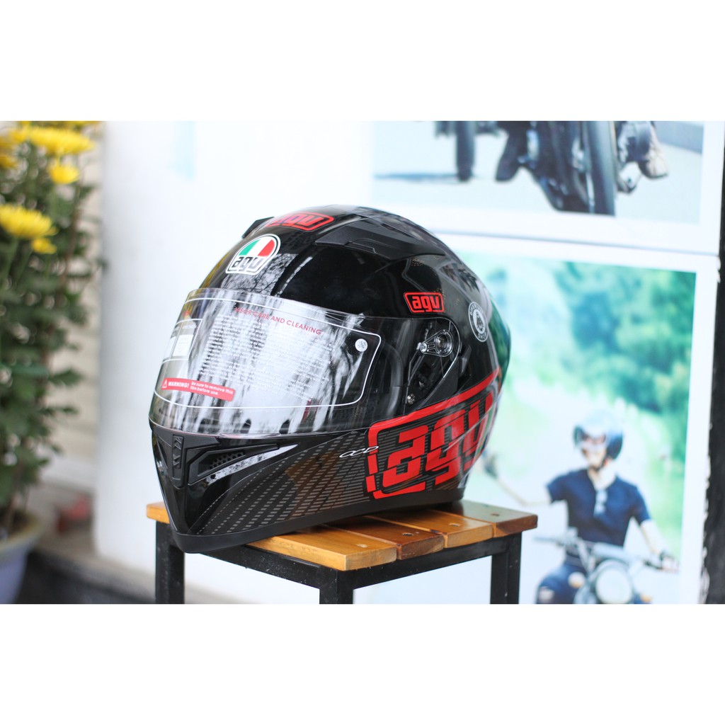 Tem decal dán mũ bảo hiểm AGV 2 lớp, độ bền cực cao