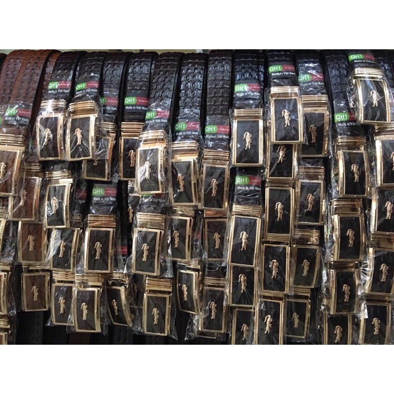 DÂY LƯNG DA BÒ THẬT  in vân da cá sấu cực độc lạ