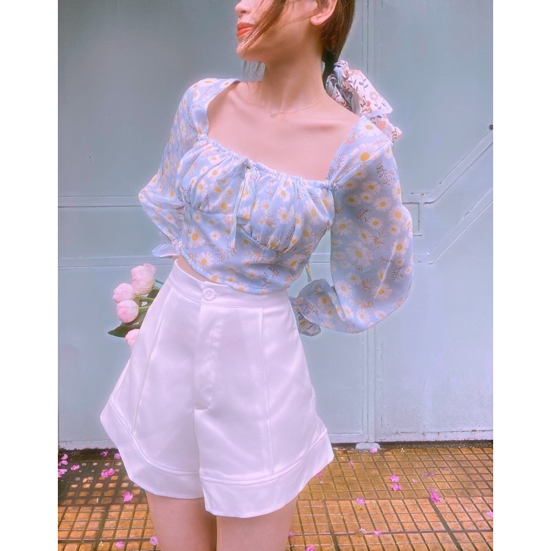 Áo croptop hoa Love Chry Top RÊVER