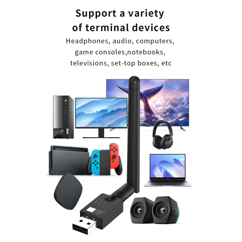 Usb Truyền Nhận Tín Hiệu Bluetooth 5.2 APTX LL Cho Loa TV PC