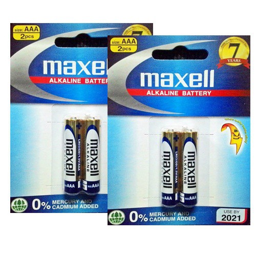Pin Maxell Alkaline 1.5V AA LR62B / AAA LR032B