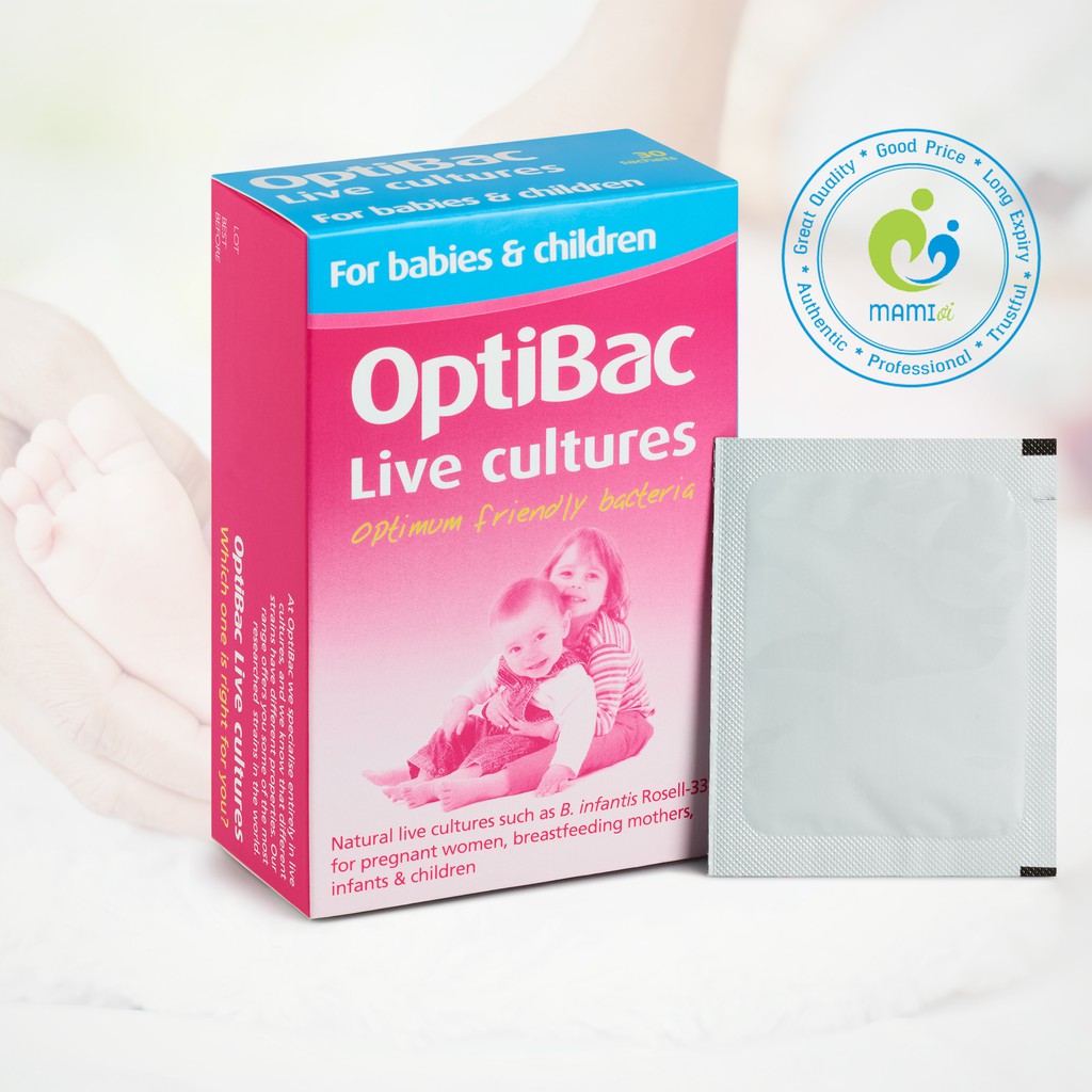 Men vi sinh (30 gói/Giọt 10ml) tăng cường sức khỏe đường ruột cho trẻ nhỏ Optibac Probiotics For Baby &amp; Children, UK