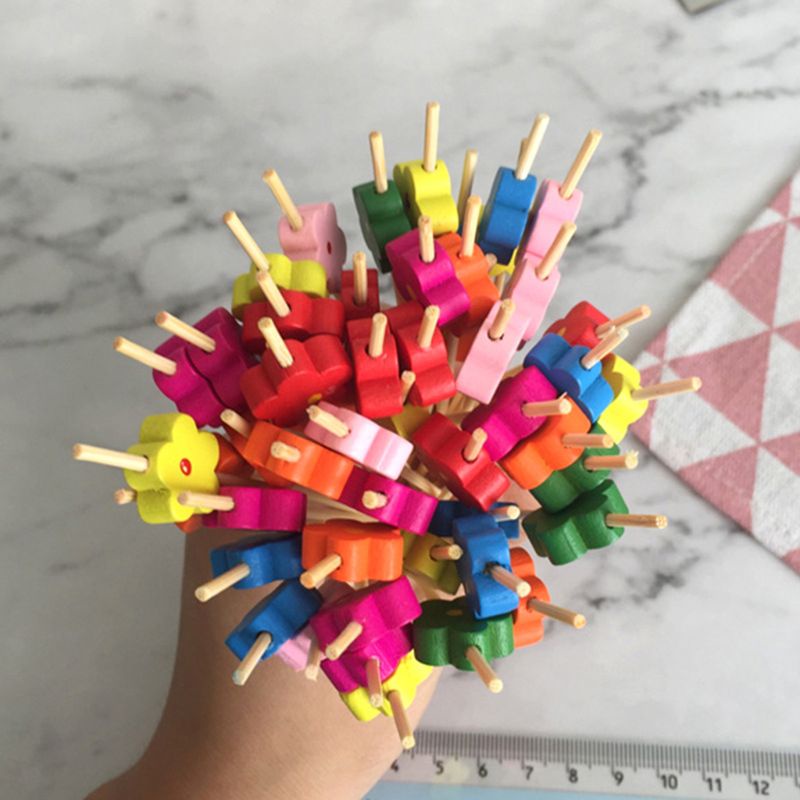 Set 100 Nĩa Ăn Trái Cây Hình Hoa Xinh Xắn