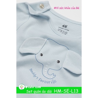 Set quần áo dài Voi con H&M UK Auth