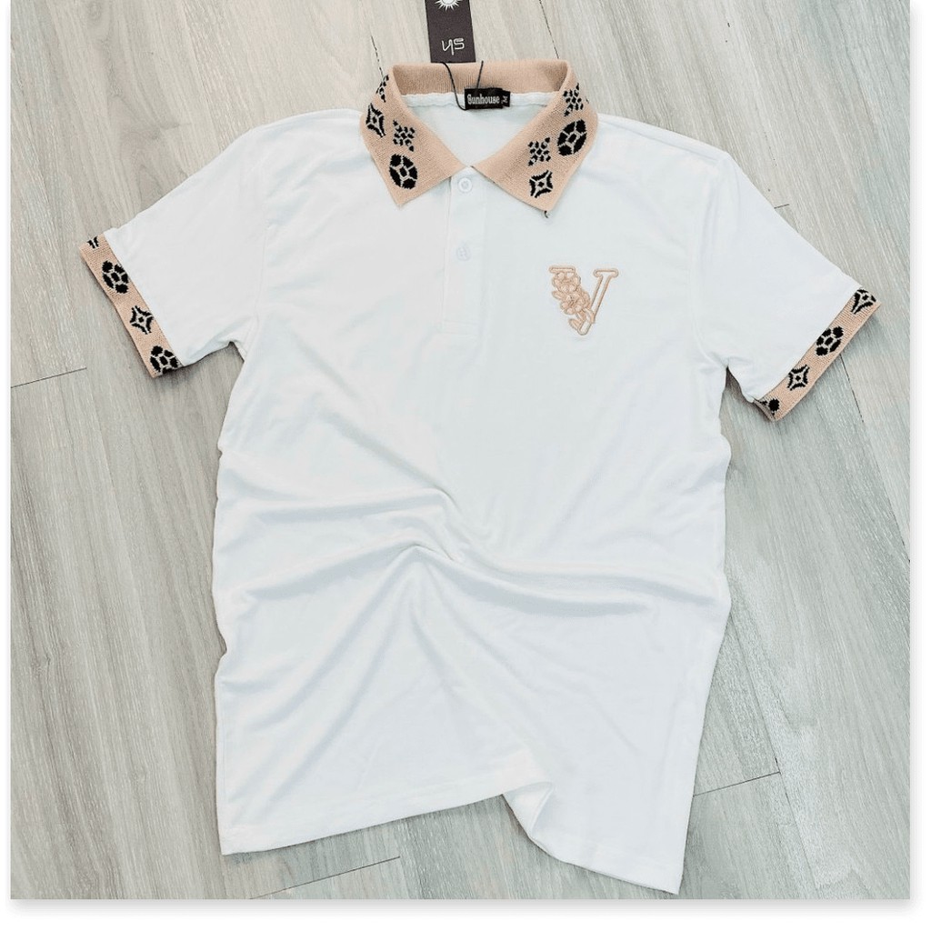 Áo Thun Nam Ngắn Tay Cổ Bẻ Thêu Hình Ấn Tượng (CT) HP