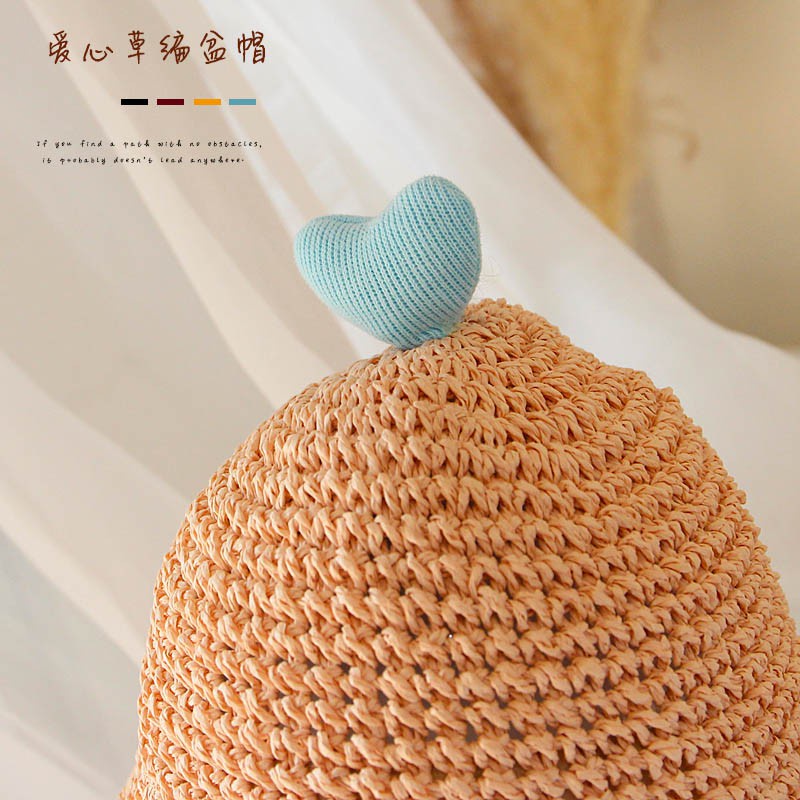 Nón cối rộng vành có dây buộc thời trang đi biển cho bé gái