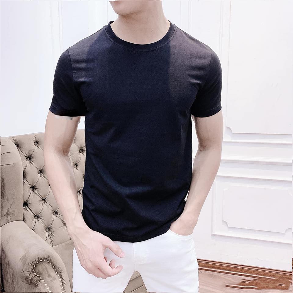 Áo Phông Trắng Nam Cổ Tròn 2STOREGLE Chất Vải Mịn Thoáng Mát Không Bai Gião