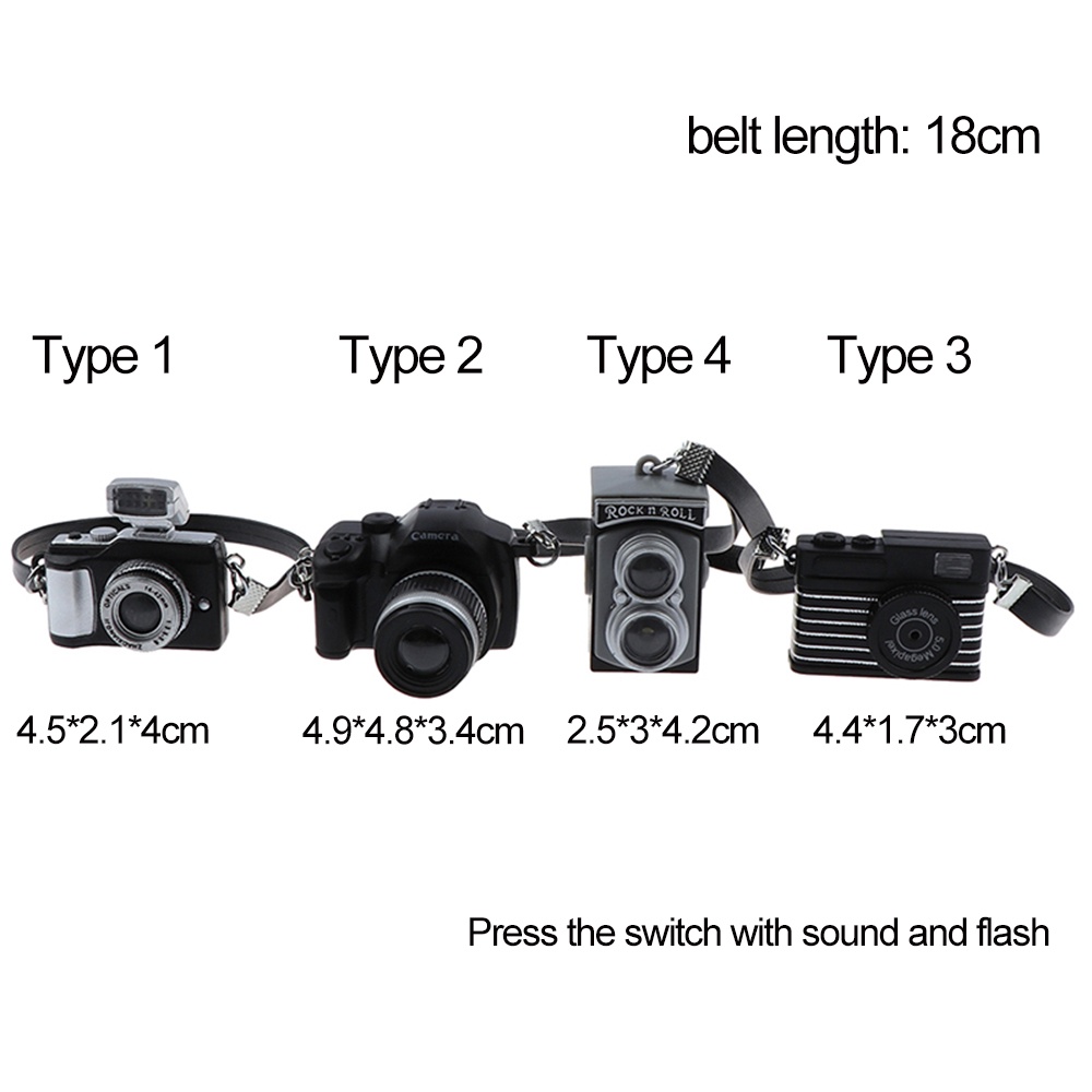 Miniature Dolls Camera Toys 1:12 Scale Mini SLR With Strap Dollhouse Accessories