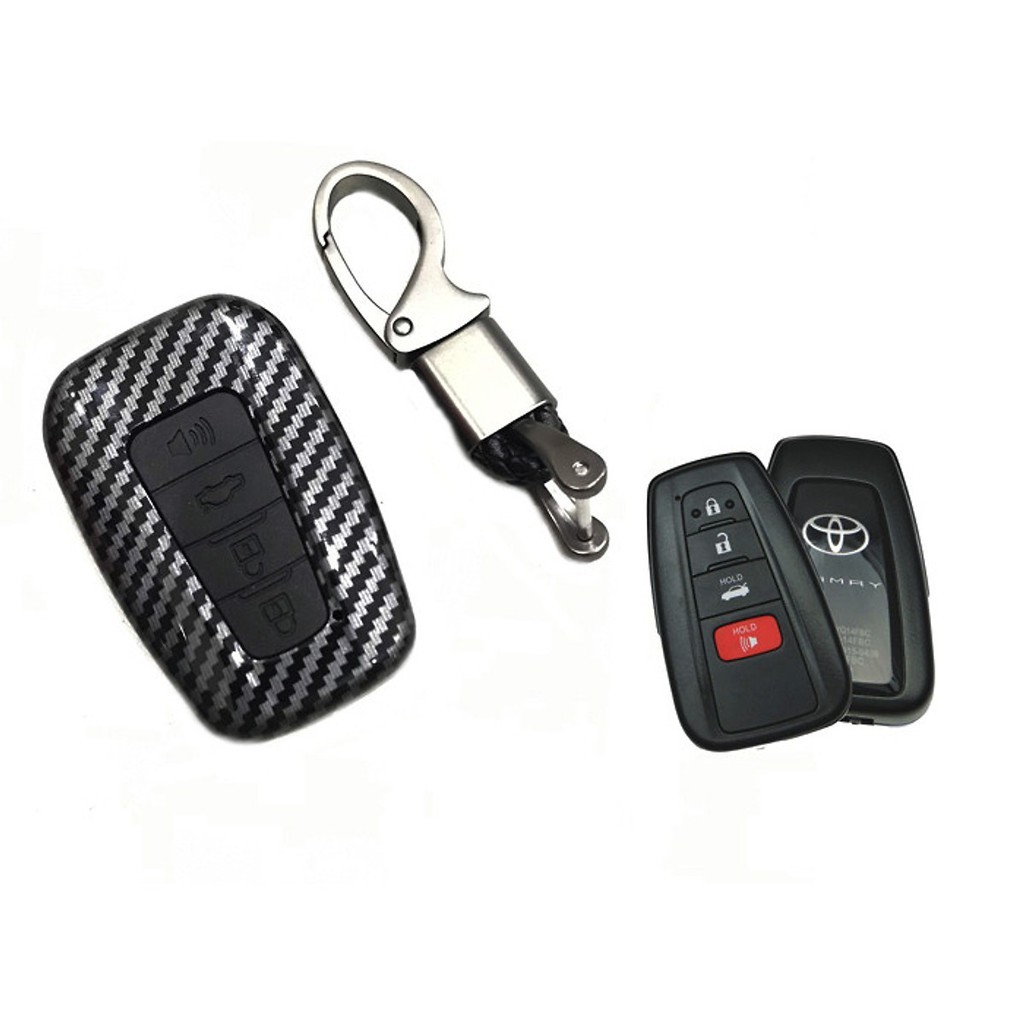 Ốp Chìa Khóa Carbon Xe Camry, Cross 2019 2020 2021 2022 kèm móc khóa