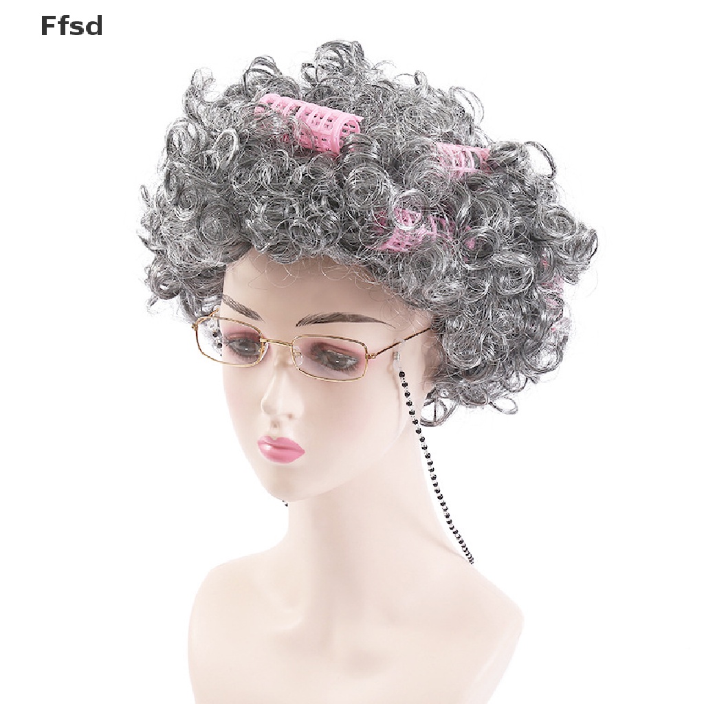 Bộ 9 Tóc Giả Xoăn Đính Ngọc Trai Hóa Trang Halloween Cho Nữ