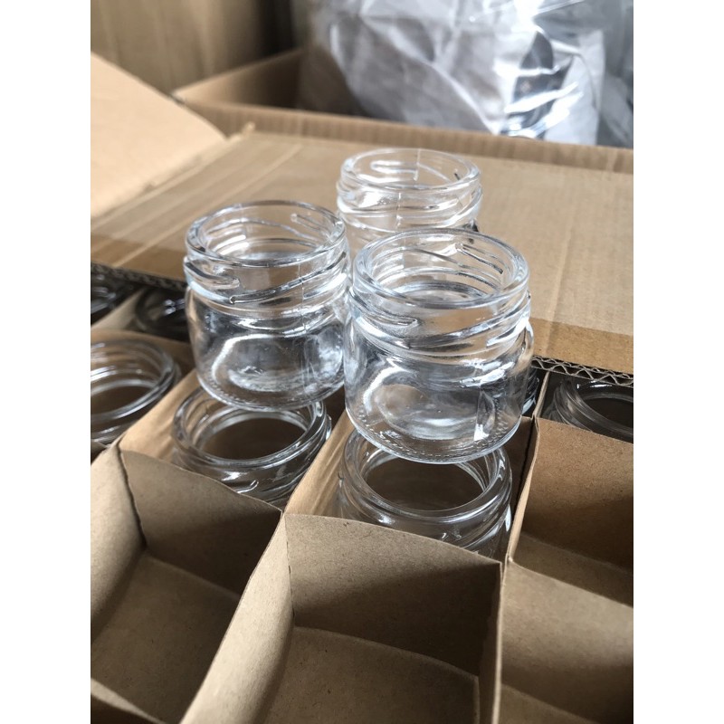 COMBO 50 HỦ THUỶ TINH 30ml NẮP THIẾT ĐEN &amp; VÀNG