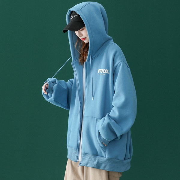 ZHELIHANGFEI Áo Hoodie Dáng Rộng Thời Trang Cá Tính Dễ Phối Đồ