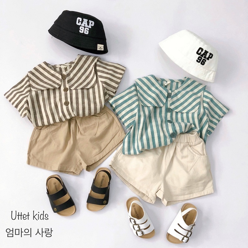 ÁO SƠ MI  BÉ GÁI STYLE HÀN QUỐC 227 FORM RỘNG DÀNH CHO BÉ TỪ 1 ĐẾN HƠN 5 TUỔI