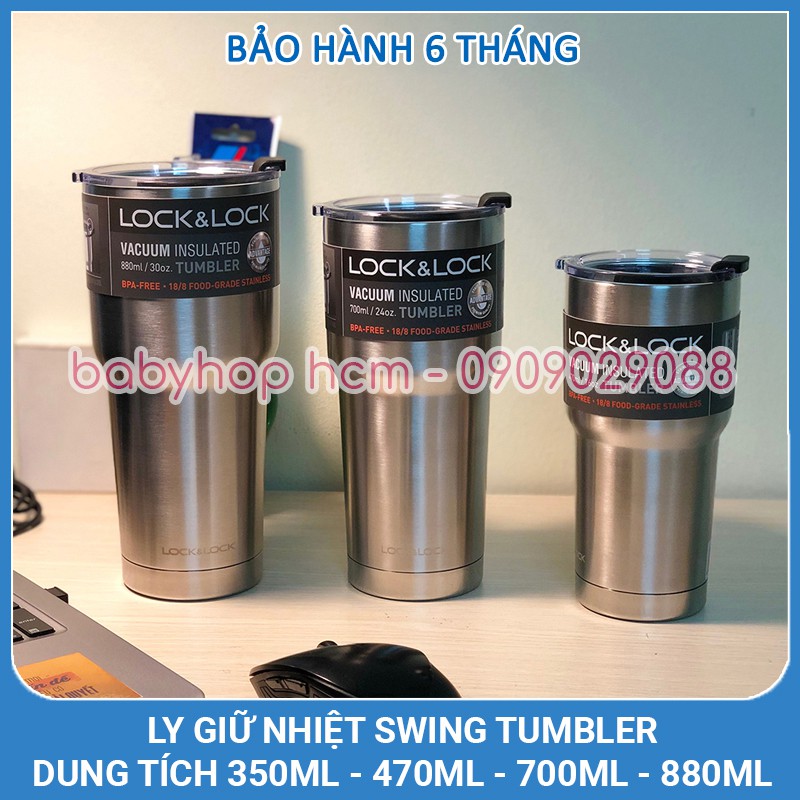 Ly Giữ Nhiệt Lock&amp;Lock Swing Tumbler LHC4136 LHC4137 LHC4138 LHC4179 [350ml - 470ml - 700ml - 880ml]