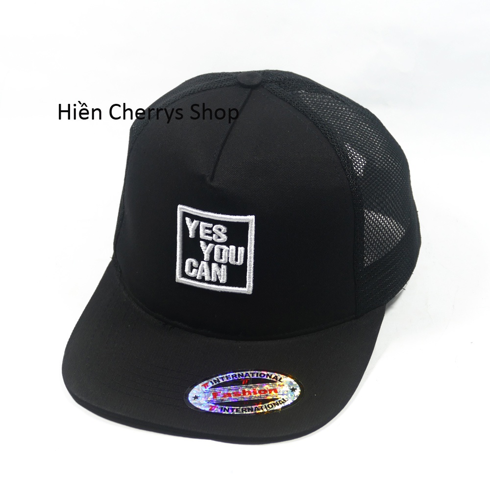 Nón Hip hop Yes You Can thêu nổi độc đáo, kiểu nón sang trọng và nổi bật dành cho nam nữ