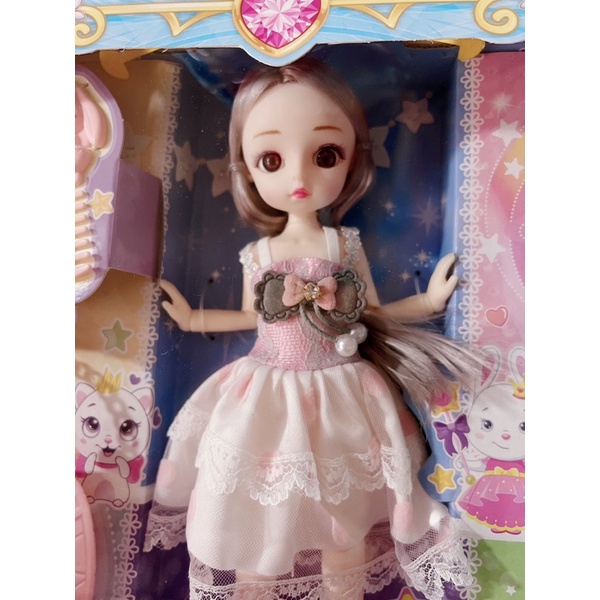 Búp bê khớp mắt Ngọc 25cm siêu dễ thương kèm phụ kiện