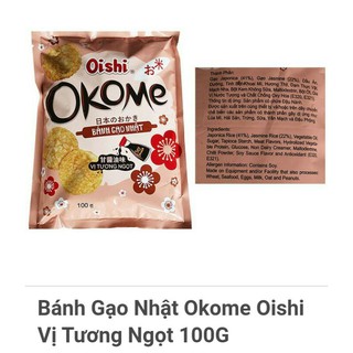Bánh gạo Nhật Okome Oishi vị tương ngọt 100g