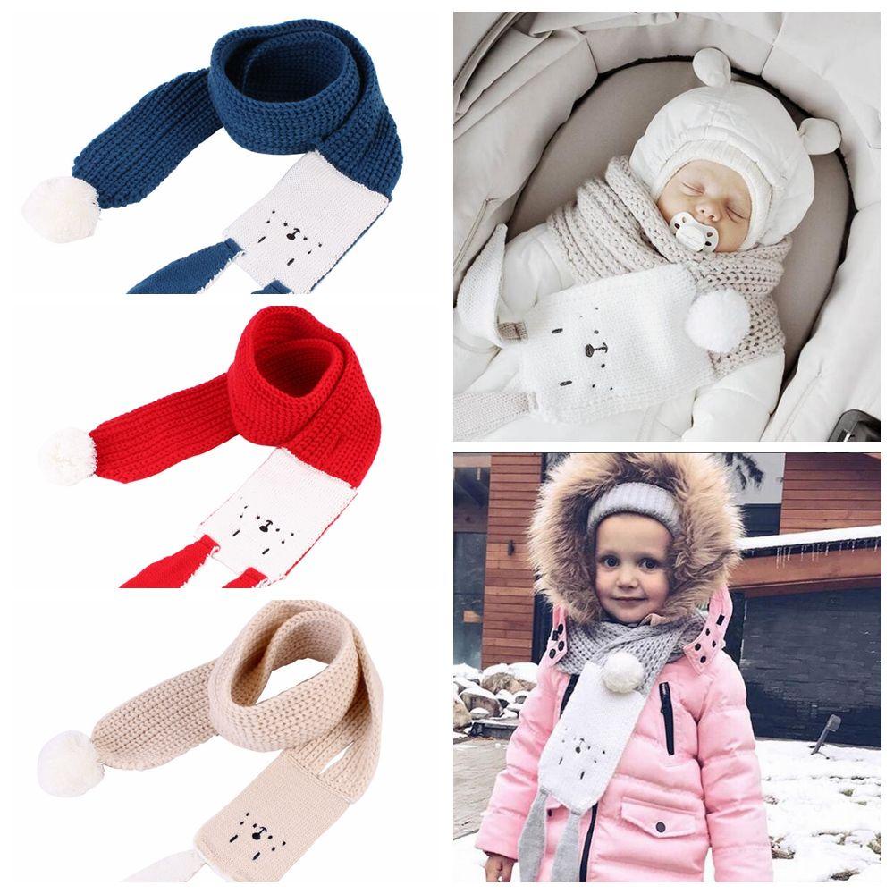 Khăn Choàng Cổ Đan Len Phối Cục Bông Dễ Thương Thời Trang Mùa Đông Ấm Áp Cho