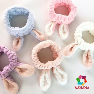 TL Turban bờm tóc băng đô tai thỏ gấu vải nhung 3D cài tóc rửa mặt, trang điểm Hàn Quốc đẹp dễ thương PT3