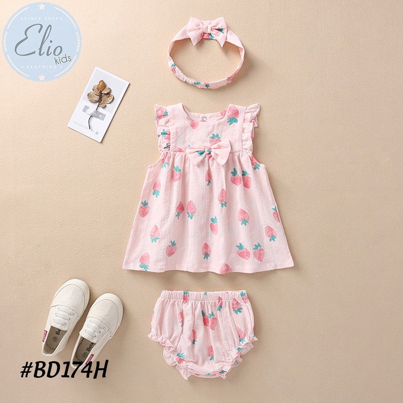 Bodysuit bé sơ sinh, áo sơ sinh cho bé từ 1 tháng đến 1 tuổi kiểu công chúa chất liệu cotton 100% cao cấp  BD174